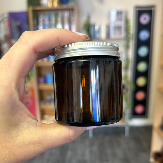 Amber Glass Jar large