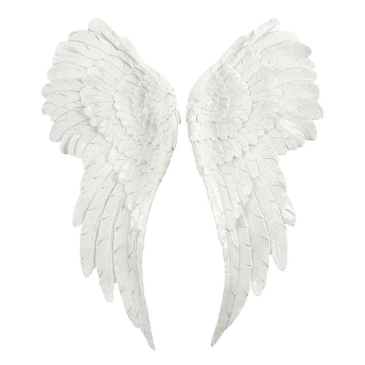 Large White Glitter Angel Wings