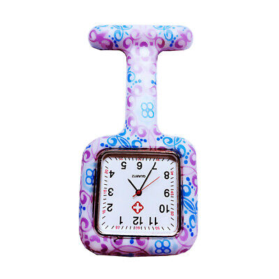Purple And Blue Square Fob Watch